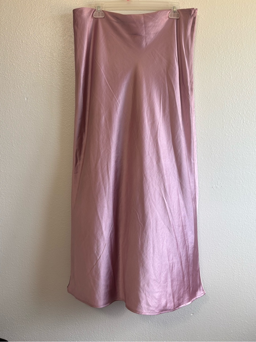 Open Edit Size XL Pink Satin Maxi Skirt Feminine Fairy Whimsy Coquette Romantic